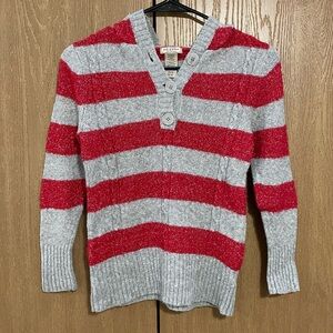Kids Arizona Hooded Sparkly Striped Sweater